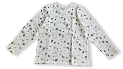 Fruit of the Loom X Sanrio Long Sleeve Pajama Cotton Featuring Sanrio Sizes Bad Kids' Set, Blend, Characters, All-Over Print, Unisex, 110-160cm,