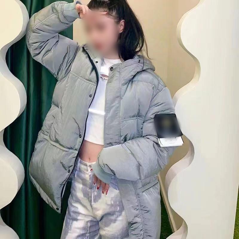 Stone D Winter Kapuzenjacke aus dicker Baumwolle - Colorblock Design für Damen & Herren