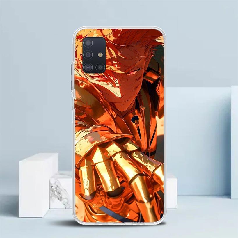 Fate Zero Stay Night Gilgamesh Soft Cover for Samsung Galaxy A12 A22 A32 A52 A72 A02S Phone Case Note 20 Ultra 10 S10 Plus A51 A