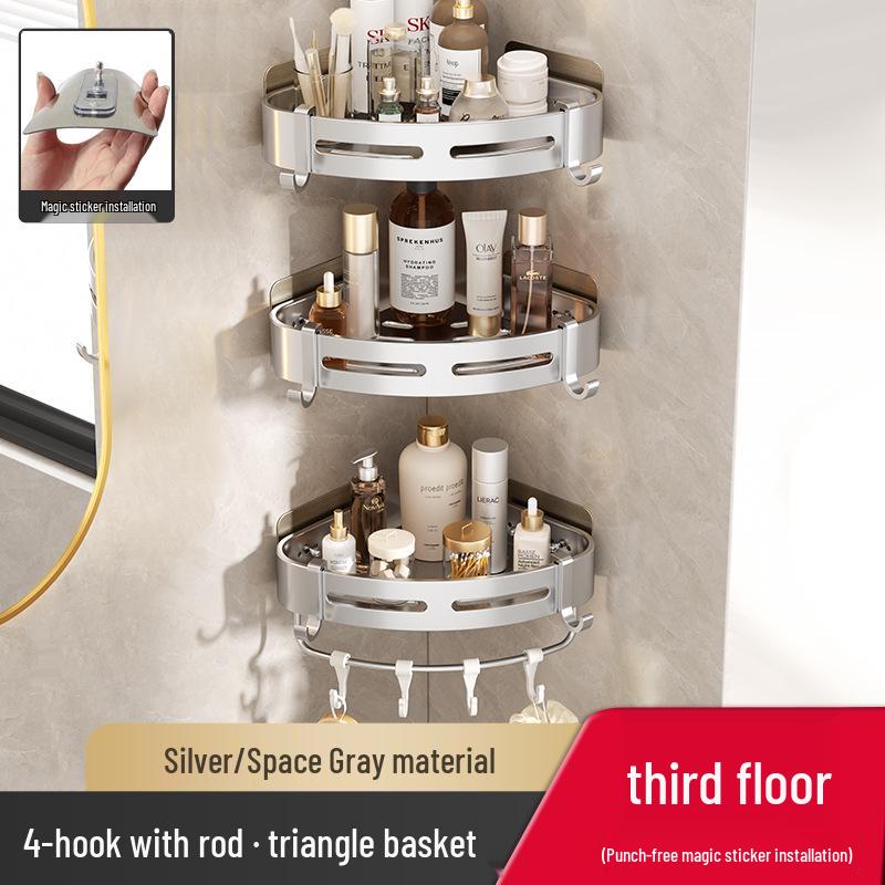 

Настенная полка для хранения в ванной комнате без сверления