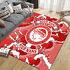 Custom Name Olympiacos Flannel Pattern Square Carpet,Area Rug,Carpet Rug for Living Room Bedroom Sofa Playroom Decor,Non-slip Floor Mat