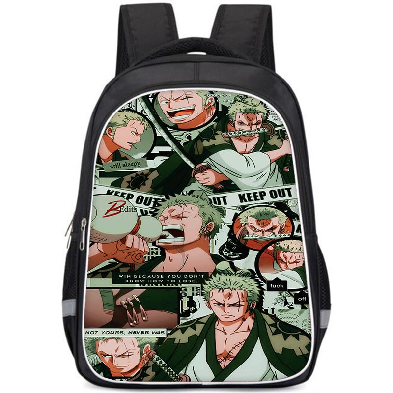 One Piece Luffy Backpack For Kids School Bag Durable Nylon Cartoon Design