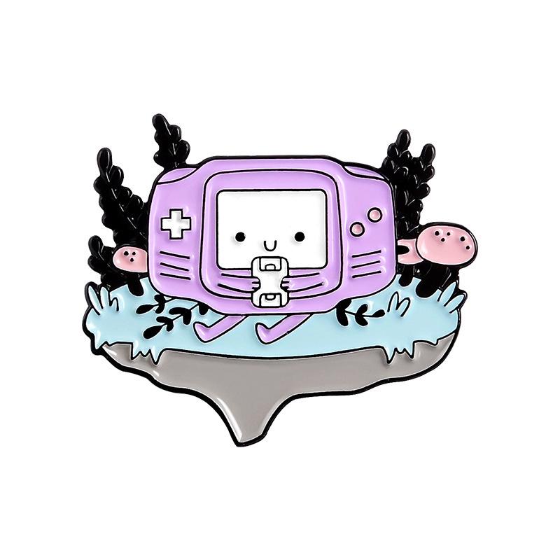 Irresistible Cartoon Console Enamel Pin - Game Over Badge