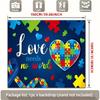 2D Autism Acceptance Backdrop Colorful Puzzle Pieces Photoshoot Background