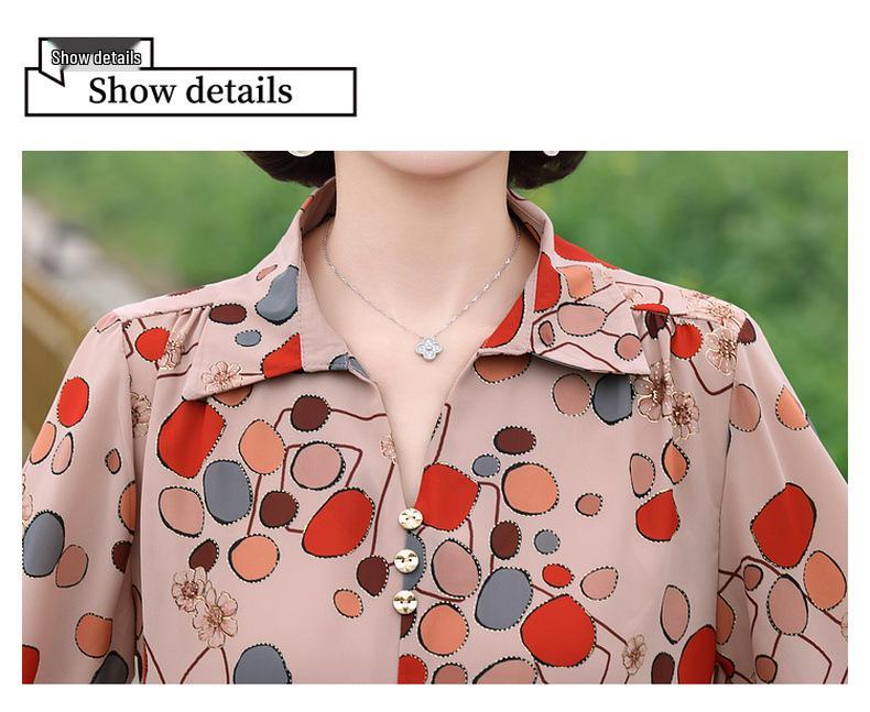 New Summer Chinese-Style Blouse: Elegant, Age-Defying Top for Middle-Aged Women