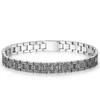 New Silver Wide Version Men's Trend Personality Domineering Six-character Mantra Retro Men's Bracelet