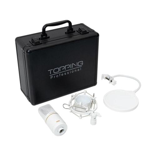 TOPPING Professional CL101 Studio Condenser Microphone, Gaming, XLR, Unidirectional, Shock Mount, Windscreen, Pop Filter, for Video Streaming, Home Re