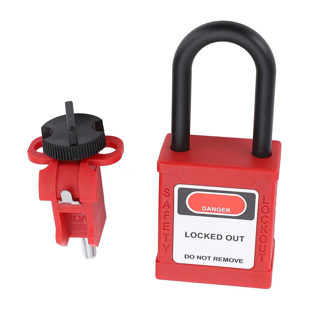 Lockout Tag Out Padlock Set Insulated Anti Loss Safety Padlock with Circuit Breaker Lockout Device 2 Keys for Valve
