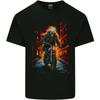 Fire Skull Rider Cafe Racer Motorcycle Biker Kids T-Shirt Childrens