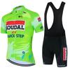 Nuevo Conjunto de Maillot de Ciclismo de Manga Corta de Verano SOUDAL Quick Step para Hombre Transpirable de Secado Rápido Ropa de Ciclismo Camiseta con Badana 19D