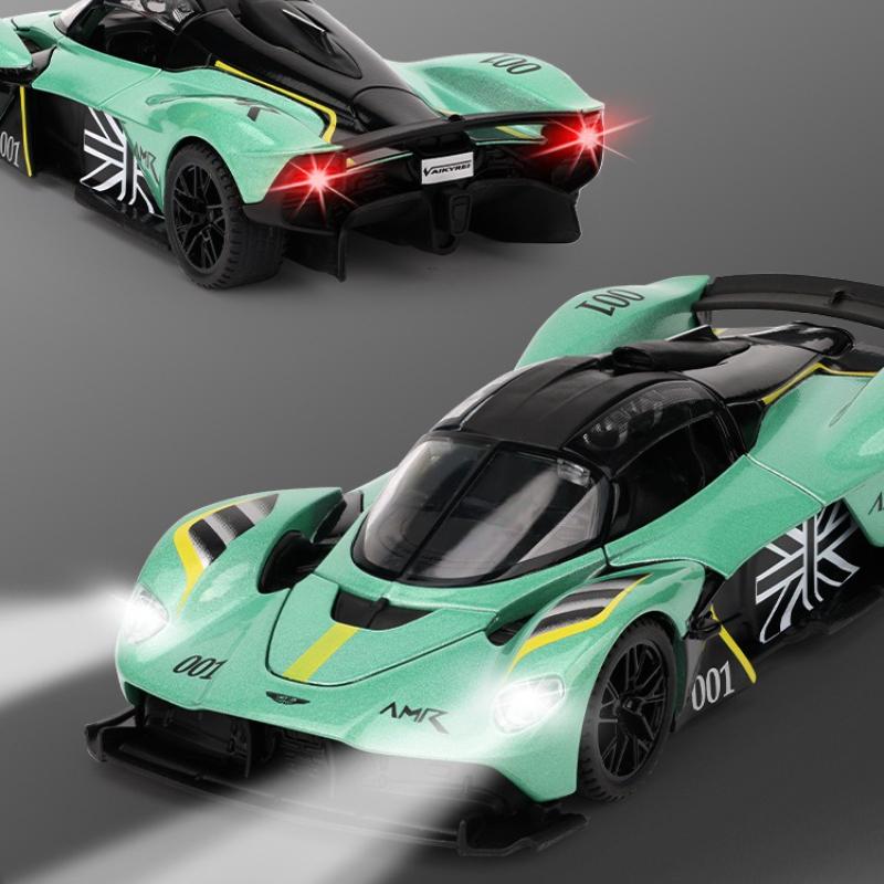 1:32 Valkyrie AMR Sports Car Alloy Model Diecasts Metal Vehicles Model Simulation Sound Light Kids Toys Gift