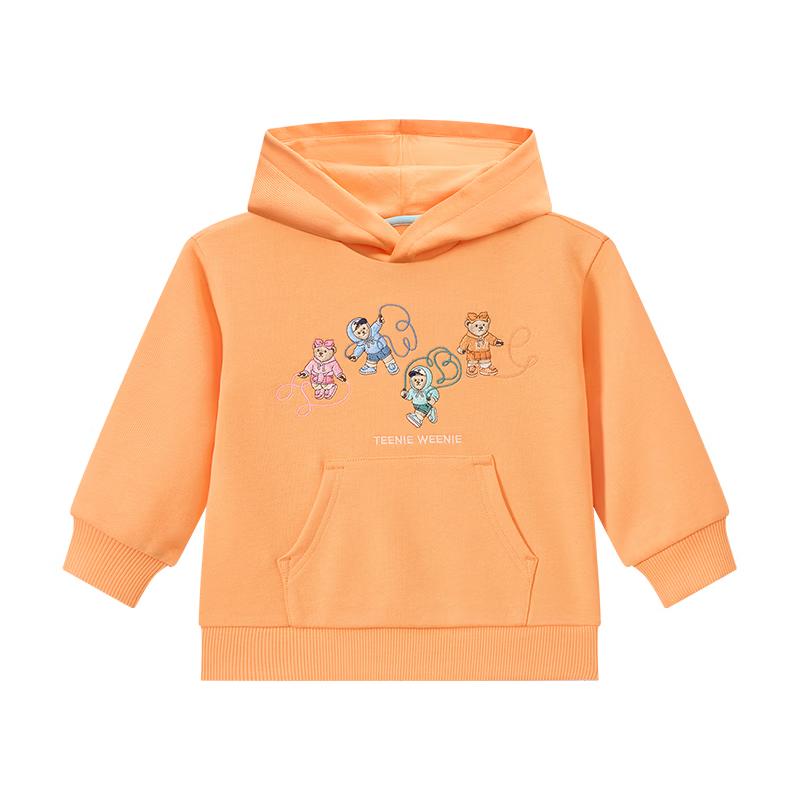 Teenie Weenie Kids Unisex Embroidered Hooded Sweatshirt 110