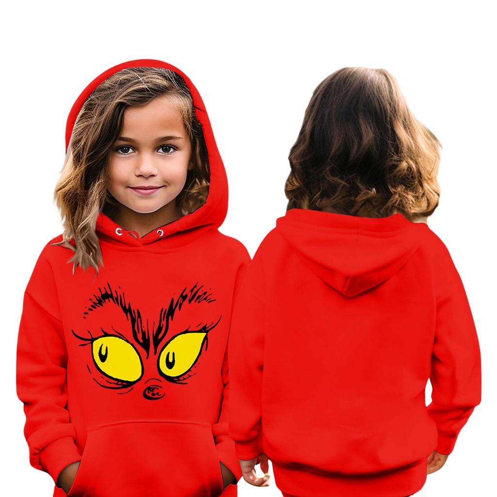 Різдвяний дитячий світшот з довгим рукавом, легкий повсякденний худі, вільний зручний дитячий світшот