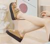 High Quality 7cm Cow Suede Patent Summer Women Sandals Ladies Slipper Platform Wedge Mujer Comfy Fashion Fashon Peep Toe Shoes