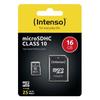 Carte microsdhc intenso high performance 16 gb class 10 avec adaptateur sd