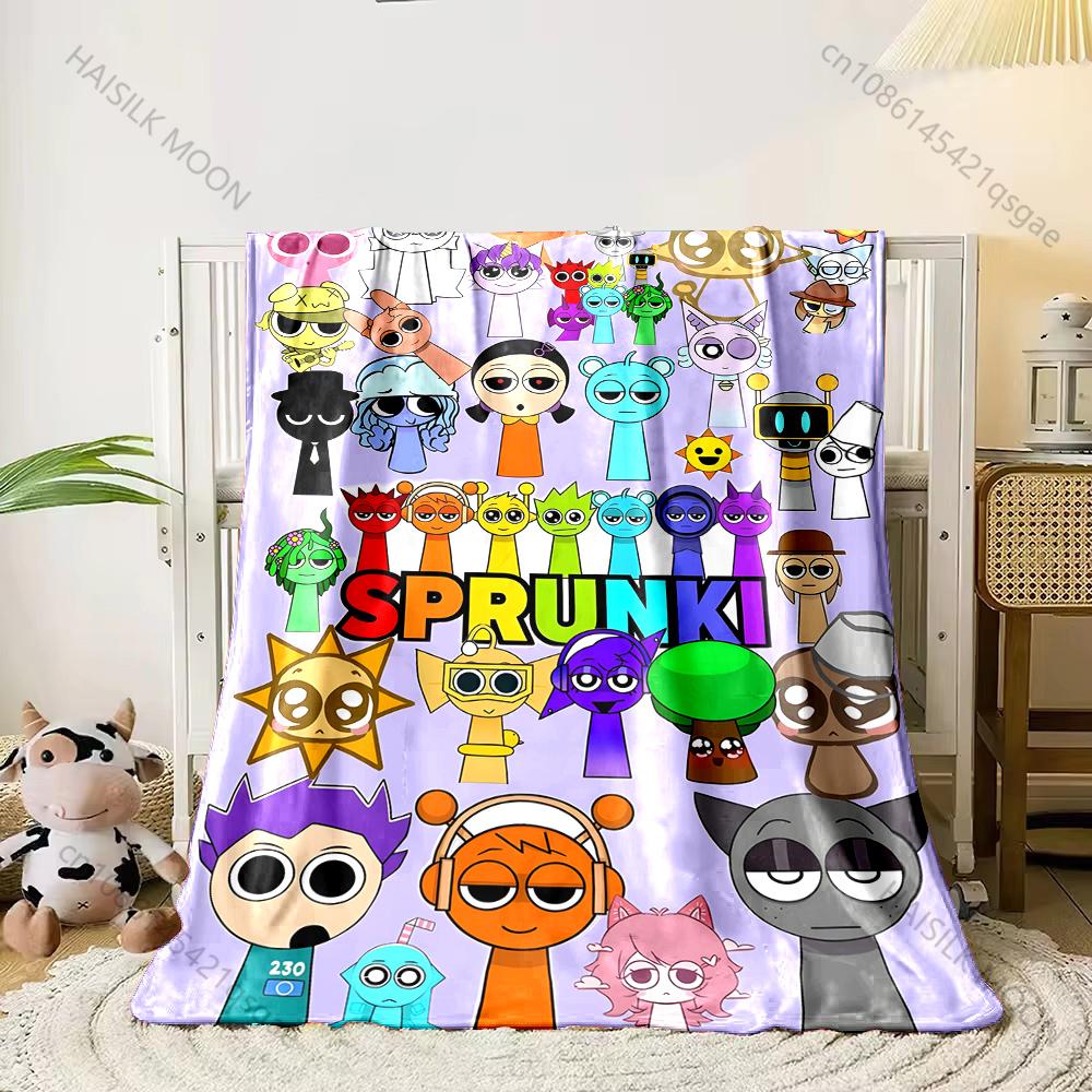 Play Music S-Sprunki Printed Blanket Warm Soft and Comfortable Home Travel Blanket Sofa Bedding Cover Blanket Child for Gifts