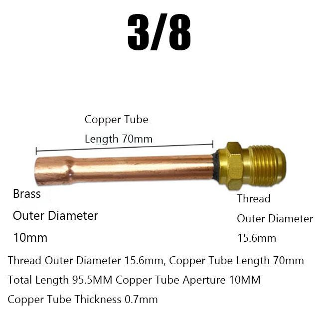 1/4 3/8 1/2 3/4 Inch SAE/Standard 45 Degree Brass Connector Copper Tube End Feeding Connector Adapter Air Conditioner