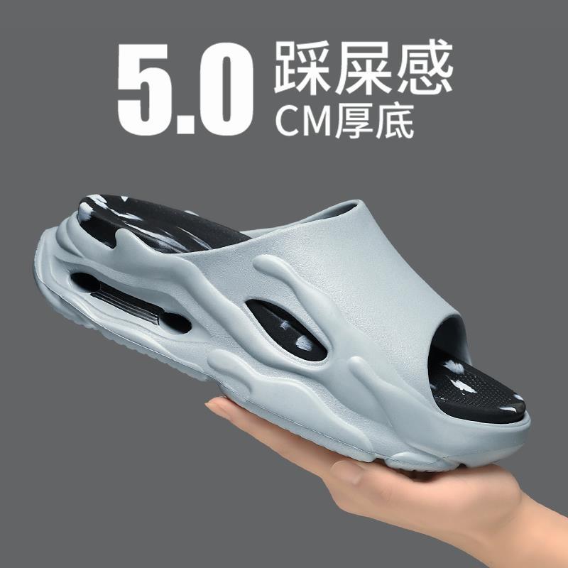

Slippers men s 2025 new summer men s thick-soled wear-resistant stepping on shit feeling casual versatile sports cool slippers 45