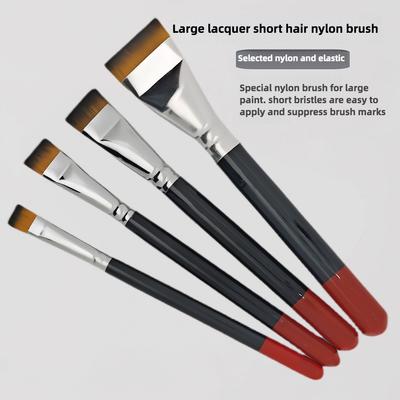 Lackkunst spezifischer kurzhaariger Nylonpinsel Lackware großer Lackpinsel Ölmalwerkzeuge Materialien Kunst kleiner flacher Pinsel