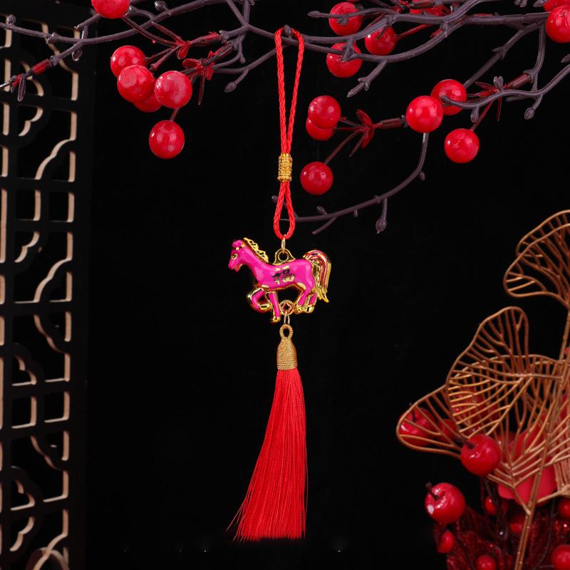 1/6 st 2026 Hästens år Vägghängande prydnad Hänge Lyckobringande Nyår Oljedropps Hästhänge Dekor Hemhängande Tillbehör