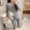 Women's Pure Cotton Flannel Set - Warm Autumn/Winter Underwear for Teen Girls and Students