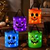 Halloween Light Up Candy with LED - Non-Woven Fabric or Pail for Kids, Button Battery