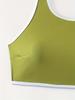 Solid Color Deep V Sexy Sport Split Swimsuit for Women - European & American Style