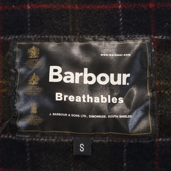 Barbour Long Sleeve Blouson S Navy Back Fleece Men's Used