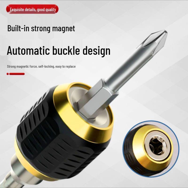 Hex Shank Quick-Release Drill Adapter with Self-Locking Socket
