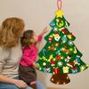 DIY Felt Christmas Tree DIY Kids Toys Xmas Decoration Ornaments Santa Claus Children's Tree Crafts With Light Hanging Gifts