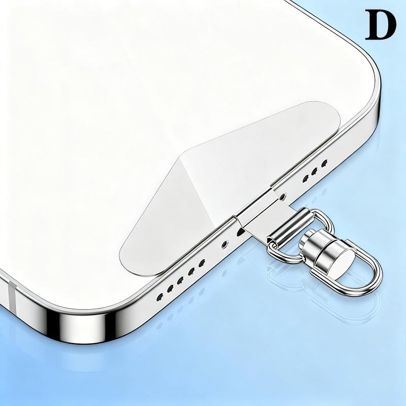 Steel Phone Lanyard Gasket Patch Anti-Lost Anti Fall Mobile Phone Rope Card Metal Clip Strap Hang Cord Tab Accessories