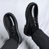 Luxury Men's Genuine Leather Business Formal Shoes British Style Men's Black Platform Lace Up Casual Shoes Zapatos De Cuero 2025