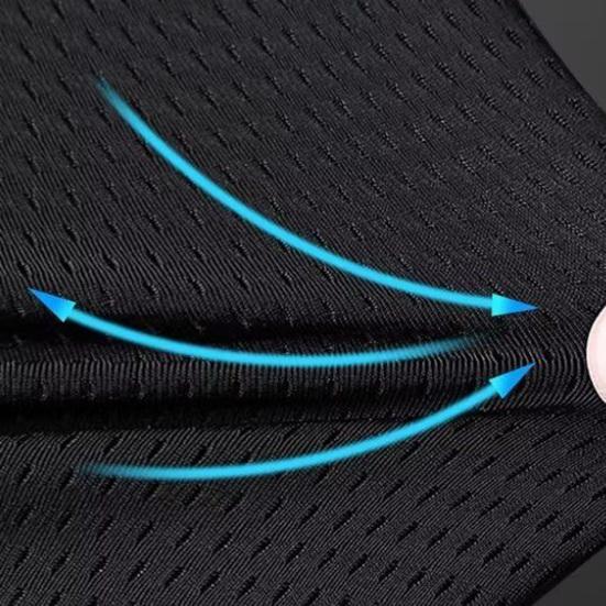 Suvine meeste T-särk Ümara kaelusega ühevärviline võrk lühikeste varrukatega jääsiidist Kiiresti kuivav lahtine elastne pullover vabaaja igapäevane riietus Fitness Sport Top