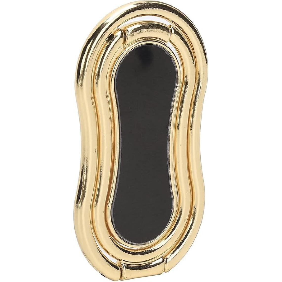 Mobile Phone Holder Zinc Alloy Foldable 360° Rotating Back Hand Grip Holder, Finger Ring Cell Phone Stand Fit for Travelling(Gold)