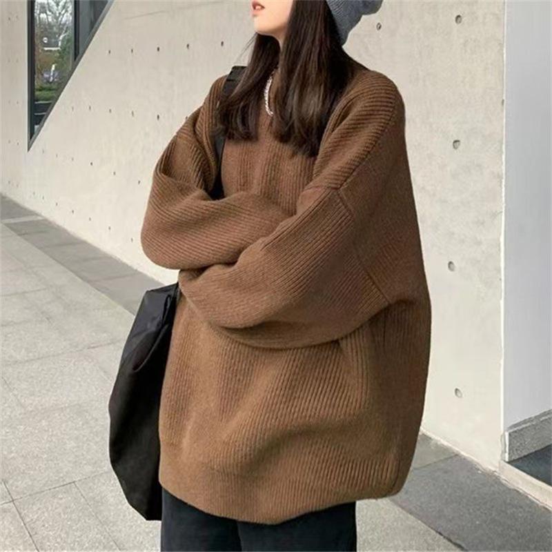 Candy Color Women's Loose Knit Sweater - Autumn/Winter 2026 Soft Casual Pullover