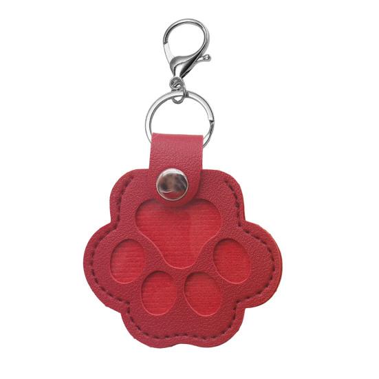Faux Leather Paw Keychain Pet Hair Keepsake Paw Charm Key Holder Unique Memorial Collection Pet Memorial Gift