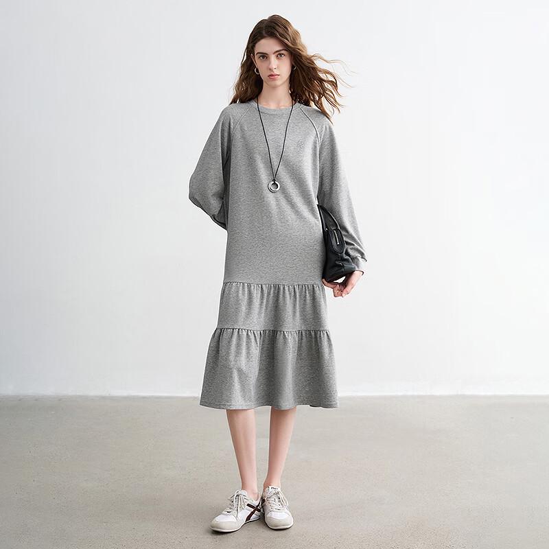 Chuyu Women's Cotton Loose Sweatshirt Dress
