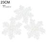 Puntos 3Pcs 8/11/15/18/23cm Christmas Tree Snowflake Ornament Party Window Xmas Decor