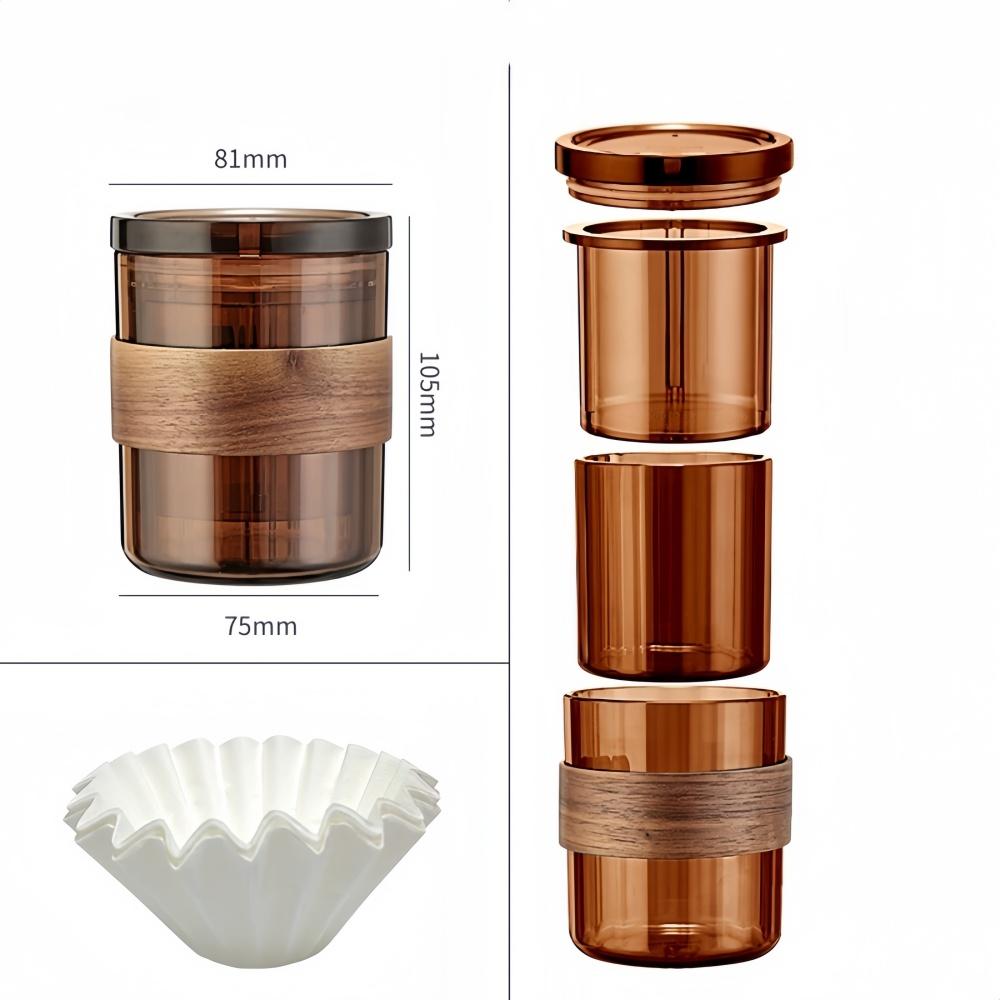 3-in-1 Outdoor Portable Hand-making Coffee Set Coffee Cup High-quality Sealed Anti-scalding Professional Travel Coffee Utensils