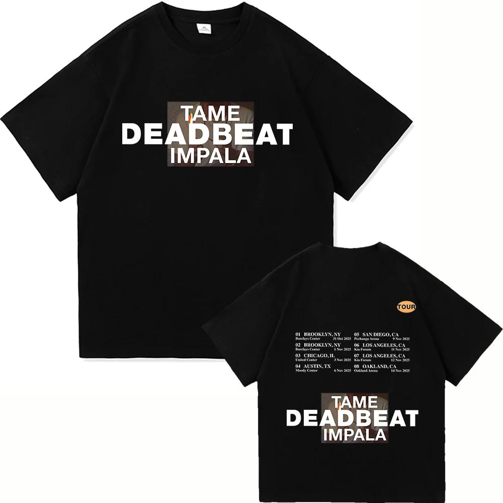 Tame Impala Deadbeat 2025 New Album Tshirt Deadbeat Tour UnisexUnisex Clothing Harajuku High Quality Clothes Cotton Tshirts