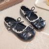 36Girls' Small Leather Shoes, Princess Shoes, Spring and Autumn Style, with a Bow, Soft Sole, Children's Shoes, Little Girls' Performance Shoes,