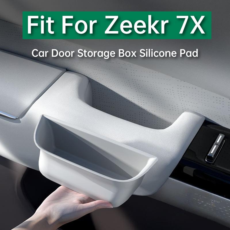 Fit For Zeekr 7X Car Door Storage Box Inner Handle Organizer Door Slot Silicone Pad