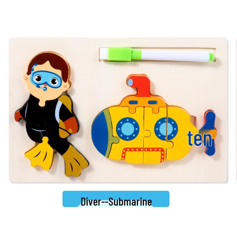 

Деревянный 3D-пазл с трансграничной сертификацией CPC CE для раннего детства