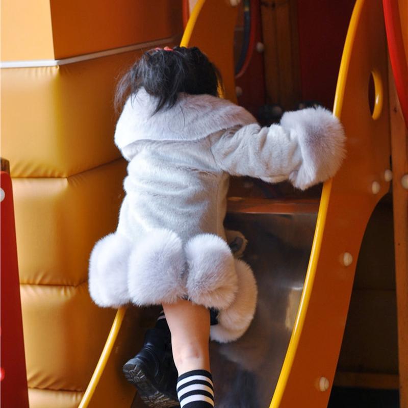 Winter Mädchen Kinder Boutique Mantel Verdicken Pelz Herbst Baumwolle Warm Pelz