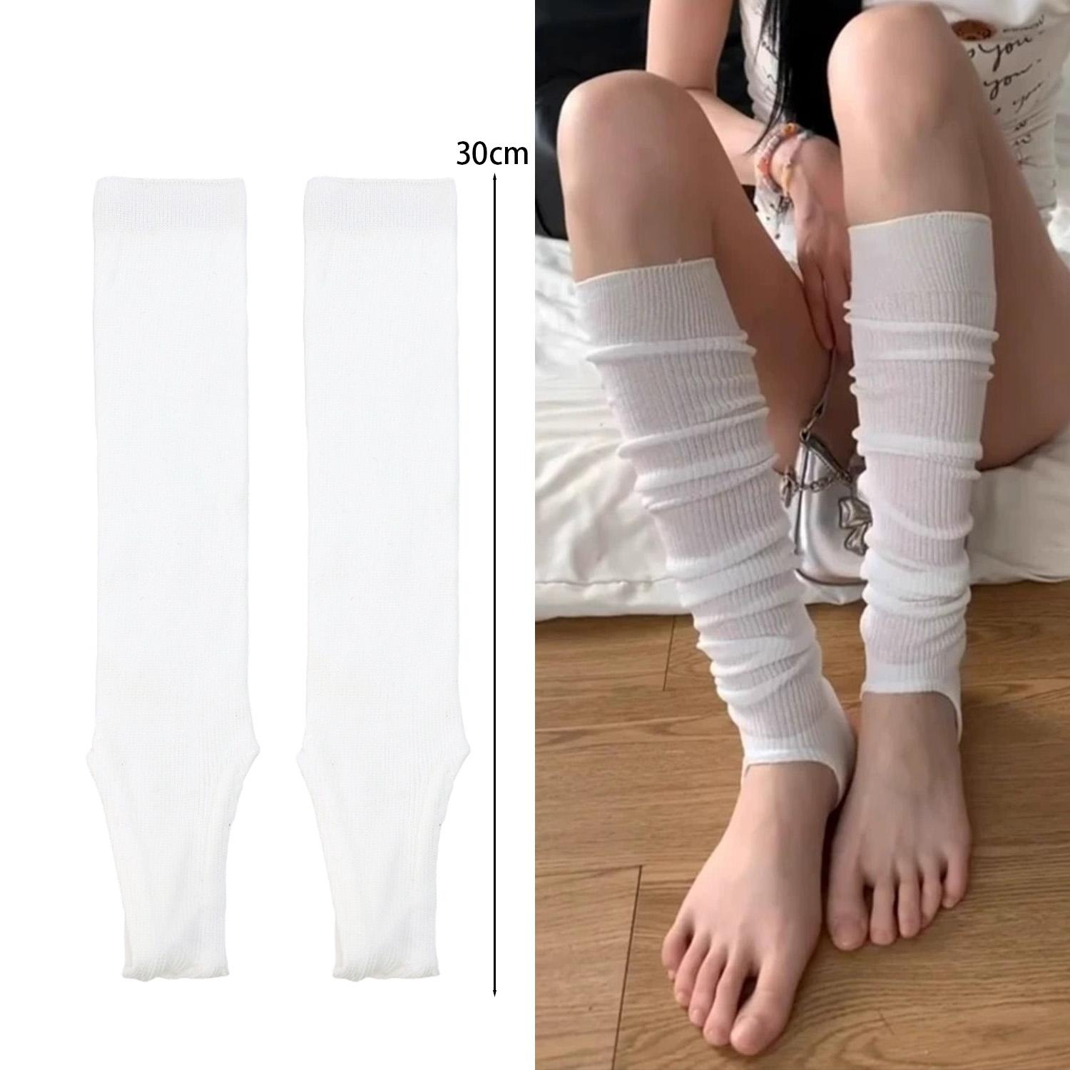 

6pcs Y2K Knee Socks for Women Girls Korean Kawaii Summer Thin Leggings Sweet Ballet Long Stockings Lolita Boot Cuffs Leg Hosiery 30cm