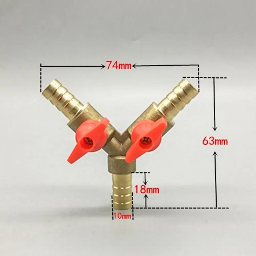 8mm 10mm 12mm Pro palivo plyn vodu olej vzduch T-kus kulový ventil adaptér potrubní tvarovka konektor hadicová tryska tří 3cestný