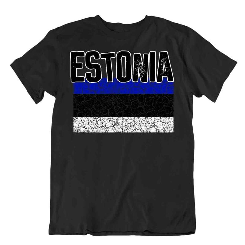 Flag T Shirt Estonia Fashion Country Souvenir Gift Tee Pride logo