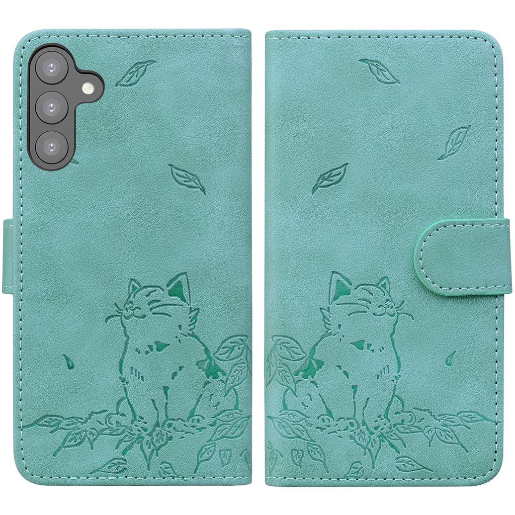 For Samsung Galaxy A16 5G/A16 4G Case Wallet Cat Pattern Imprinted Leather Phone Cover
