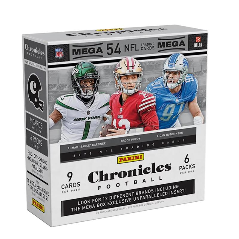 2022 Panini Chronicles NFL Мега-бокс, Футбольные карточки разных брендов, Голографические параллели, Коллекционный предмет для инвестиций