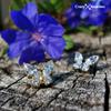 Titanium Butterfly Nut With White Zircons - Gold - Tna-125 1.2 Mm